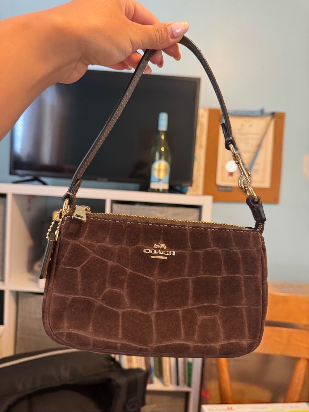 Coach brown suede nolita 19